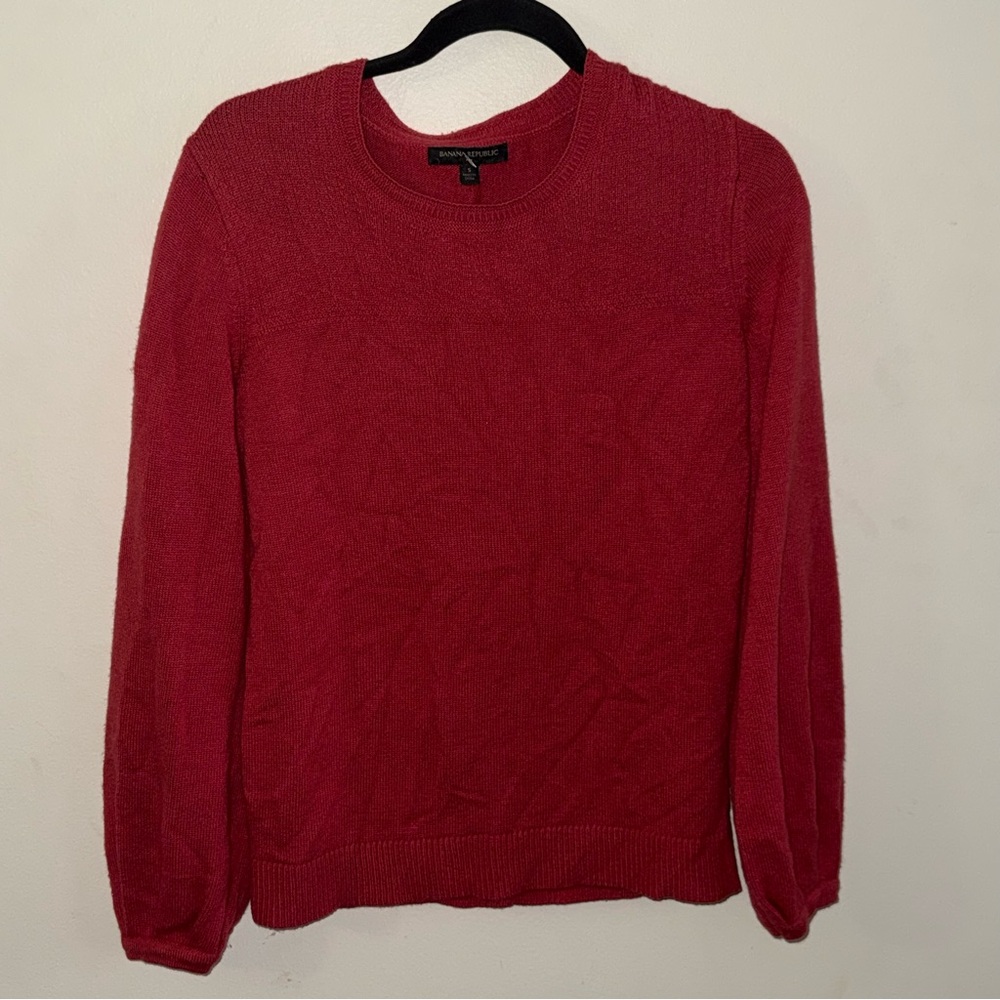 Wool Blend Banana Republic Sweater burnt orange Sz S but oversized